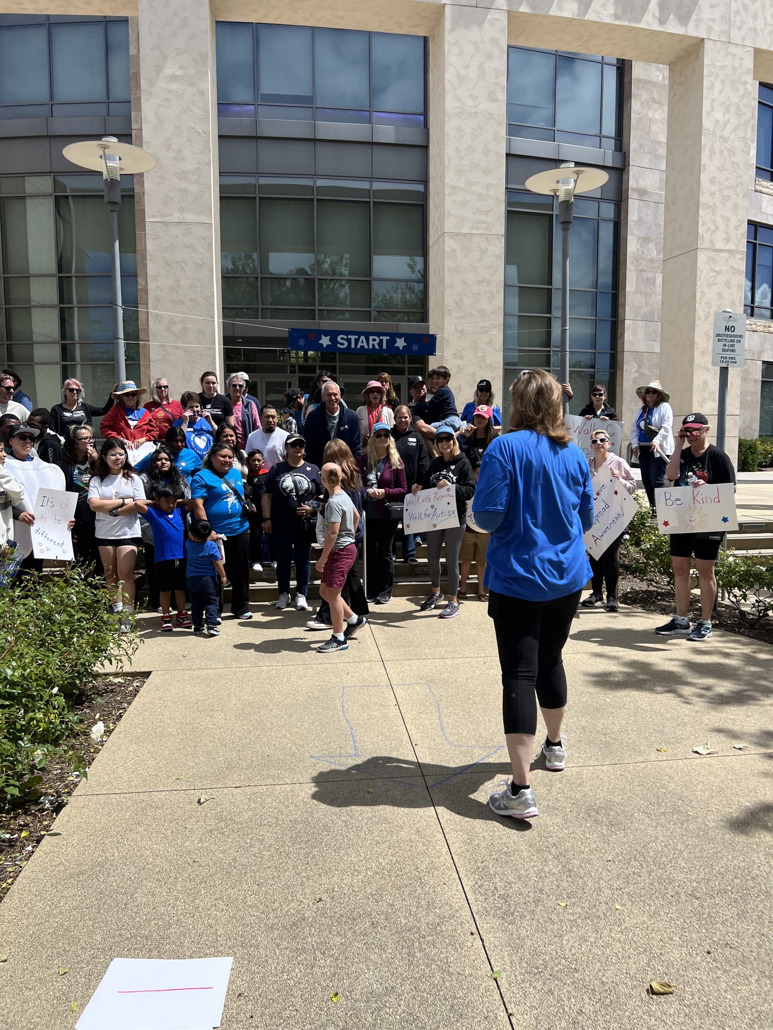 Getting Instructions Before the Autism Walk Starts